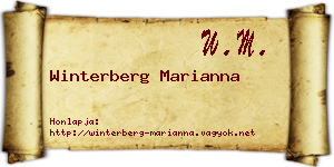 Winterberg Marianna névjegykártya